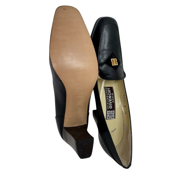 VTG New Givenchy Black Pump Heels Shoes Size 7.5 AA NIB - Picture 4 of 6